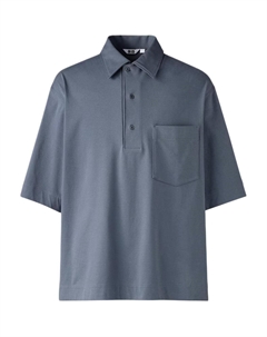 Поло U Collection SS25 мужское серое, серый Uniqlo