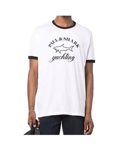 Мужская белая футболка для яхтинга Paul & shark