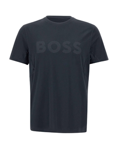 Футболка с принтом логотипа Boss, синий Hugo boss