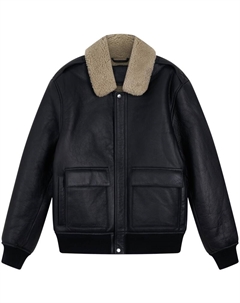 Бомбер с воротником из овчины, черный Calvin klein