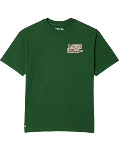Футболка Cotton с вышитым слоганом, зеленый Lacoste
