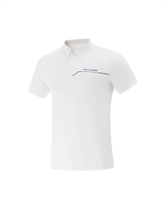 Фитнес серия поло мужская стандартная белая Li-ning