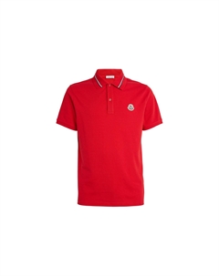 Поло с логотипом, красный Moncler