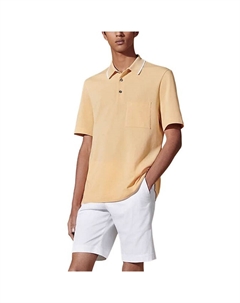 HERMES SS25 Футболка-поло мужская бананово-желтая Hermès