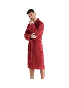 Мужской халат Vito, идеально подходит для сауны и СПА, гостиничный халат, утренний халат 1 шт., вышивка логотипа на груди и логотип на рукавах, красный Carlo colucci