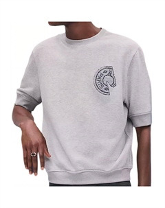 HERMES Футболка мужская серая белая Hermès