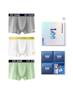 Мужские трусы боксеры упаковка 3 штуки, светло-зеленый Lee