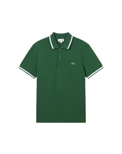 Поло с отделкой, зеленый Lacoste