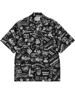 Принтованная короткая рубашка, черный Carhartt wip