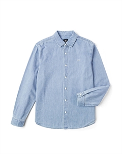 Рубашка мужская светлый синий Lee