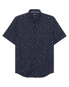 Мужская черная рубашка Hugo boss