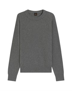 Босс свитер с круглым вырезом, серый Hugo boss