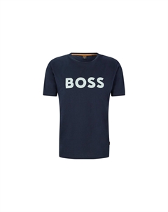 Футболка с принтом логотипа Boss, синий Hugo boss