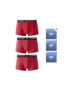 Sunset 3.0 трусы мужские боксы 3 шт, красный Lee