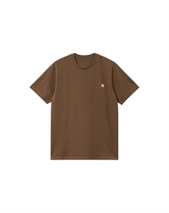 Футболка American Script, коричневый Carhartt wip