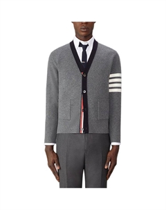 Кардиган с полосками 4 bar, серый Thom browne