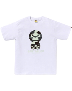 Футболка с принтом Baby Milo, белый A bathing ape®