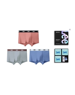 Мужские трусы боксеры упаковка 3 штуки, синий Lee