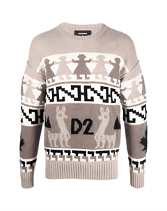 Джемпер Dsquared2 с жаккардовым принтом