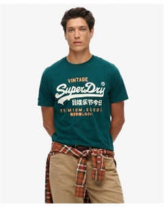Футболка Heritage с классическим винтажным логотипом Superdry
