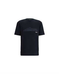 Футболка с принтом логотипа, темно-синий Hugo boss