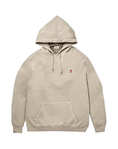 Хлопковый худи с вышитым логотипом, серый Gramicci