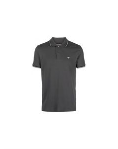 Поло мужское серое SS23, серый Emporio armani