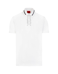 Белая поло для мужчин Hugo boss