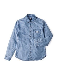 Джинсовая рубашка мужская светло-голубая Lee