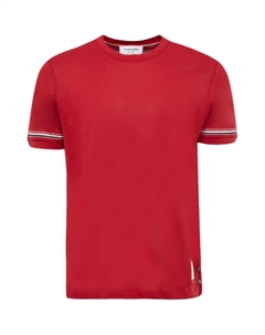 Хлопковая футболка в полоску, красный Thom browne