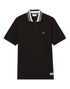 Поло с полосатым воротником, Chocolate-Skb Lacoste