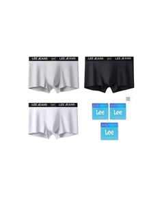 Мужские трусы боксеры упаковка 3 штуки, белый Lee
