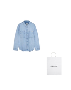 Рубашка мужская UL6 Denim Light Blue Calvin klein