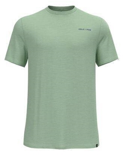 Футболка x Pow Hyper Contrast Technical, светло-зелёного цвета Odlo