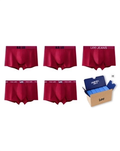 Мужские трусы 5 пар подарочный набор, красный Lee