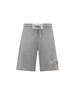 Шорты с вышитым логотипом на шнурке, серый Moncler