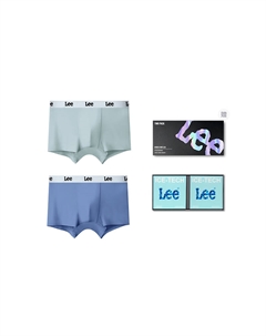 Мужские трусы боксеры упаковка 3 штуки, синий Lee