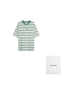 Футболка мужская YAS зеленые полоски Calvin klein