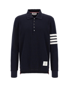 Поло с длинным рукавом 4 bar, синий Thom browne