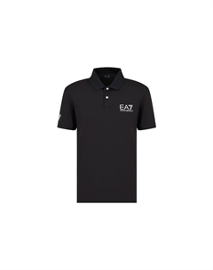 Поло с принтом логотипа Ea7, черный Emporio armani