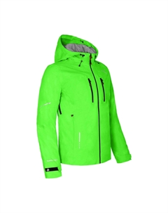 Куртка-дождевик с легкой подкладкой, из переработанного материала, водонепроницаемость 20 000 мм водяного столба, зеленая Bergson