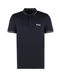 Paule 1 поло с полосатой отделкой, синий Hugo boss