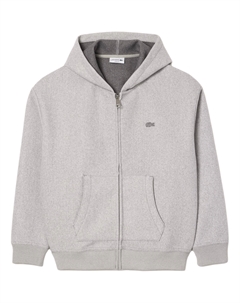 Свободная худи на молнии с капюшоном, серый Lacoste