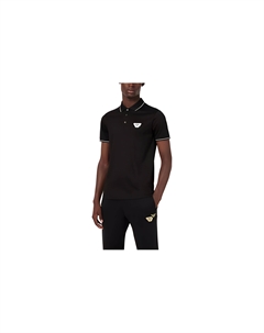 Мужская черная поло Emporio armani