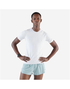 Бесшовная футболка для бега с короткими рукавами - 500 Comfort Slim, белая Kiprun