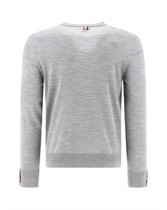 Свитер с полосками Rwb, светло-серый Thom browne