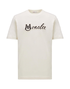 Футболка с логотипом на заплатке, белый Moncler