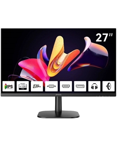 Монитор 27" MF2710 1920x1080, LED, 16:9, IPS, 300cd/m, 1000:1, 4ms, 178°/178°, D-Sub, HDMI, DP, 120Hz, Spk, внутр БП, black Aiwa