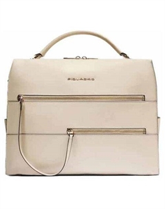 Деловая сумка Patricia, женская, кожа натуральная, бежевый Piquadro