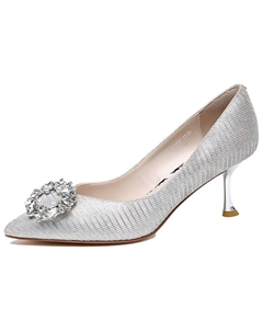 Женские туфли на высоком каблуке Silver, серебряный Red dragonfly